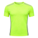 Women's Neon Green Mesh Athletic Short Sleeve T-Shirt with Reflective Strips
